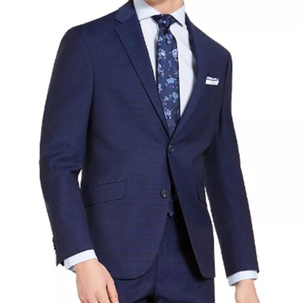 Reaction Kenneth Cole Techni-Cole Stretch Plaid Coat Size 42 Regular NWT